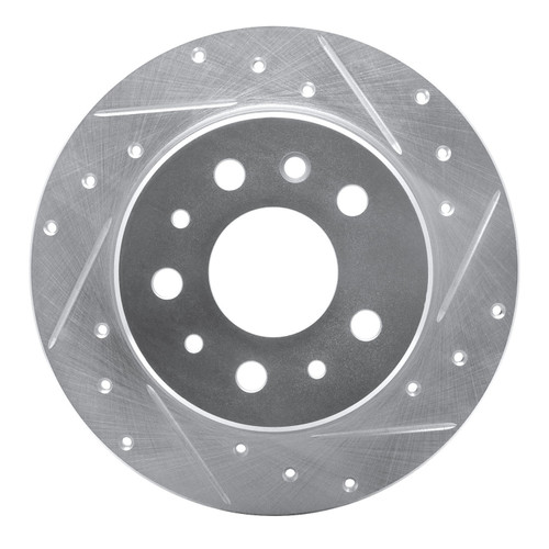 DFC Brake Rotor - Drilled and Slotted - Silver 631-63003R