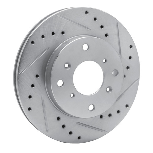 DFC Brake Rotor - Drilled and Slotted - Silver 631-59023R
