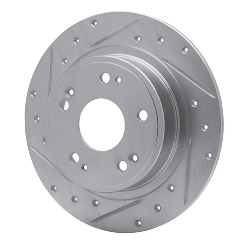 DFC Brake Rotor - Drilled and Slotted - Silver 631-59032L