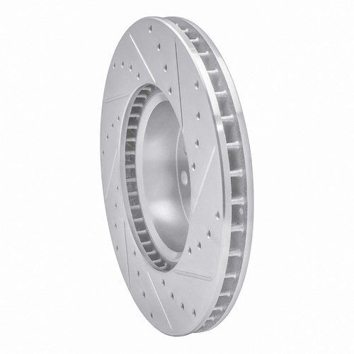 DFC Brake Rotor - Drilled and Slotted - Silver 631-63017L