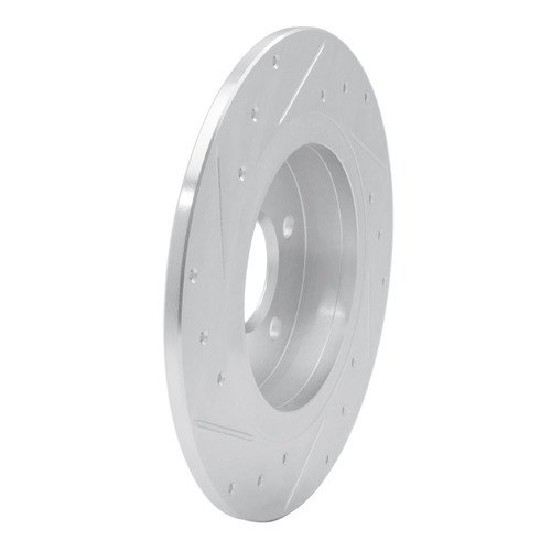 DFC Brake Rotor - Drilled and Slotted - Silver 631-63107R