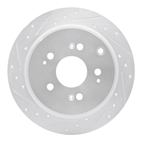 DFC Brake Rotor - Drilled and Slotted - Silver 631-59050L