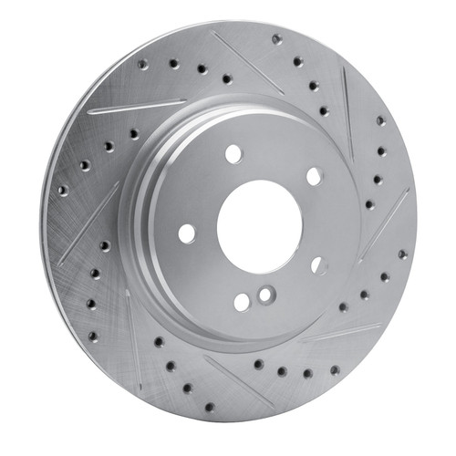 DFC Brake Rotor - Drilled and Slotted - Silver 631-63040R