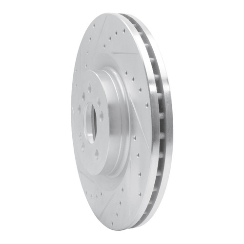 DFC Brake Rotor - Drilled and Slotted - Silver 631-63130L