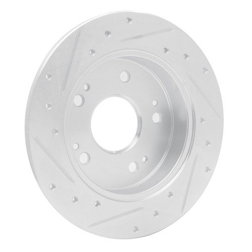 DFC Brake Rotor - Drilled and Slotted - Silver 631-59024R