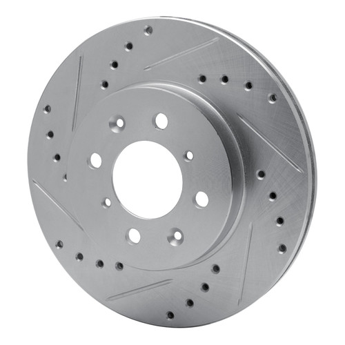 DFC Brake Rotor - Drilled and Slotted - Silver 631-59016L