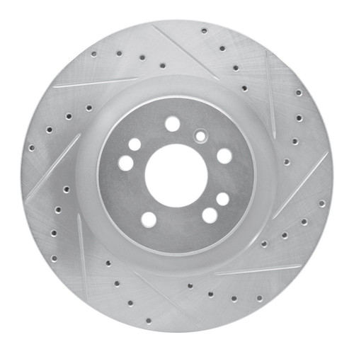 DFC Brake Rotor - Drilled and Slotted - Silver 631-63130R
