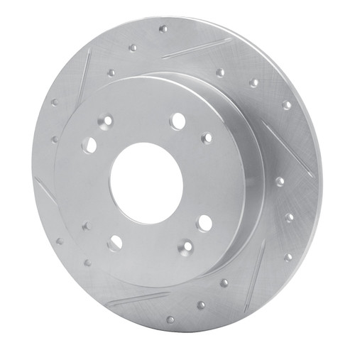 DFC Brake Rotor - Drilled and Slotted - Silver 631-59025L