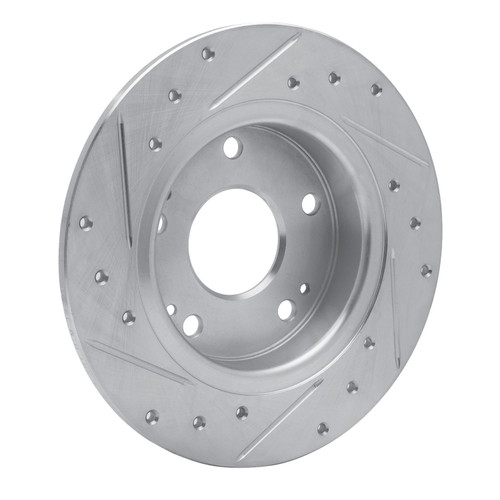 DFC Brake Rotor - Drilled and Slotted - Silver 631-59059R