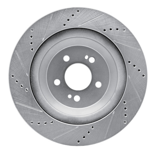 DFC Brake Rotor - Drilled and Slotted - Silver 631-63113R