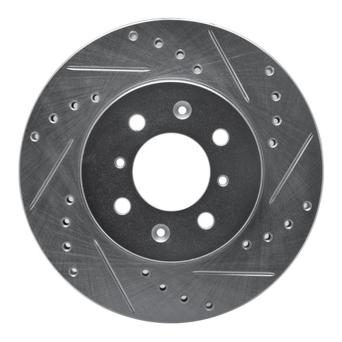 DFC Brake Rotor - Drilled and Slotted - Silver 631-59016R