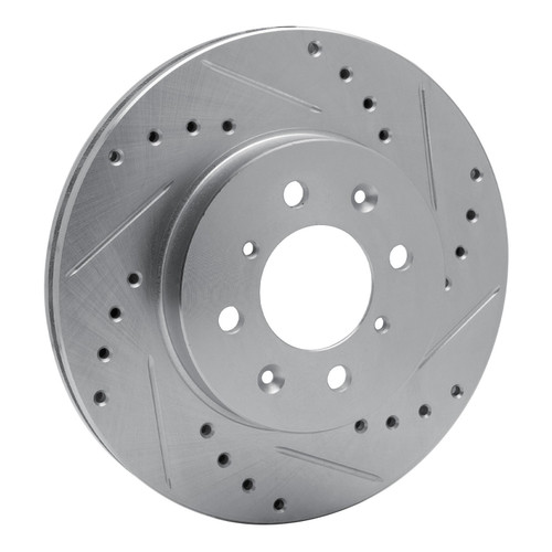 DFC Brake Rotor - Drilled and Slotted - Silver 631-59016R