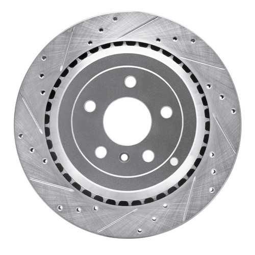 DFC Brake Rotor - Drilled and Slotted - Silver 631-63131L