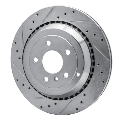 DFC Brake Rotor - Drilled and Slotted - Silver 631-63131L
