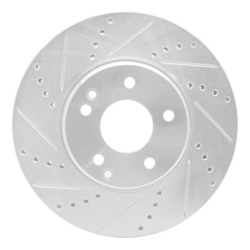 DFC Brake Rotor - Drilled and Slotted - Silver 631-63048L