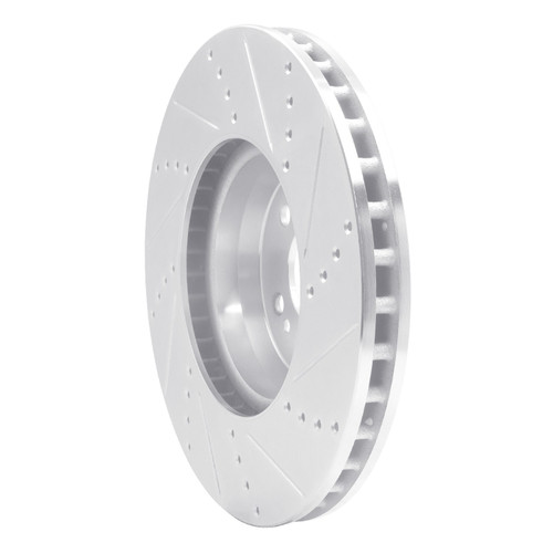 DFC Brake Rotor - Drilled and Slotted - Silver 631-63117L
