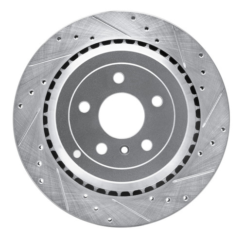 DFC Brake Rotor - Drilled and Slotted - Silver 631-63131R