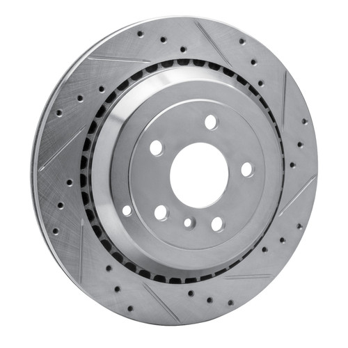 DFC Brake Rotor - Drilled and Slotted - Silver 631-63131R