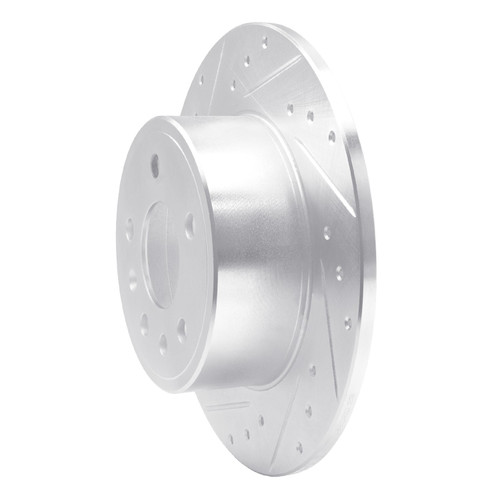 DFC Brake Rotor - Drilled and Slotted - Silver 631-65010L