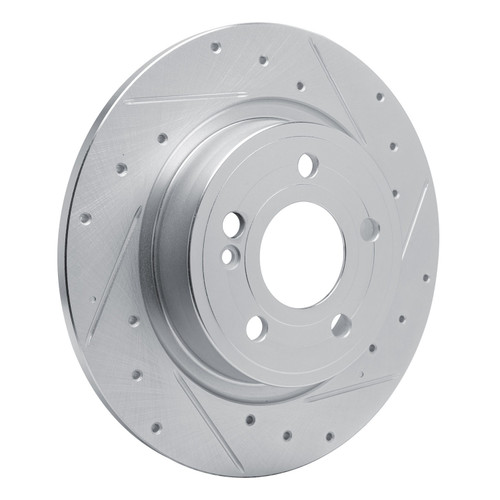 DFC Brake Rotor - Drilled and Slotted - Silver 631-63184R