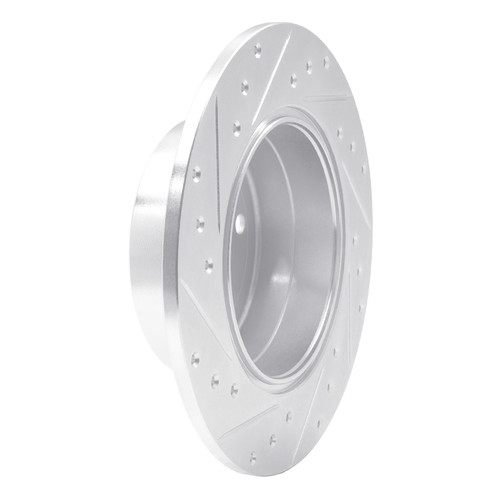 DFC Brake Rotor - Drilled and Slotted - Silver 631-65010R