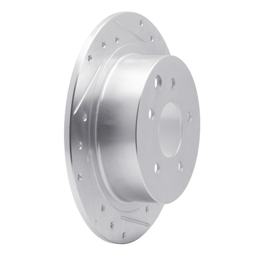 DFC Brake Rotor - Drilled and Slotted - Silver 631-67050R