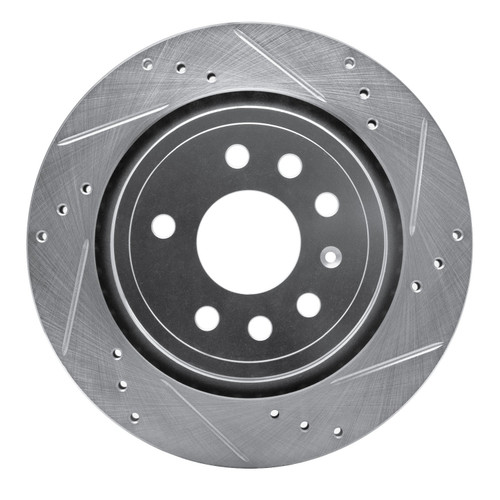 DFC Brake Rotor - Drilled and Slotted - Silver 631-65018R