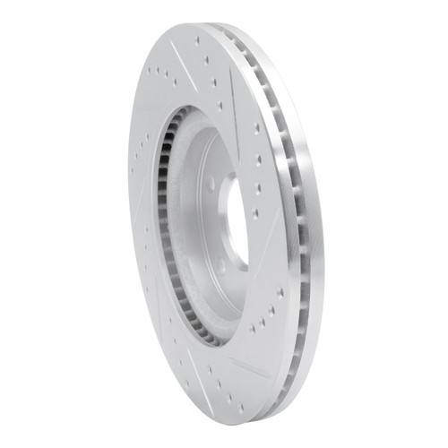 DFC Brake Rotor - Drilled and Slotted - Silver 631-67100L