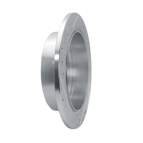 DFC Brake Rotor - Drilled and Slotted - Silver 631-67075L