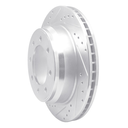 DFC Brake Rotor - Drilled and Slotted - Silver 631-67101L
