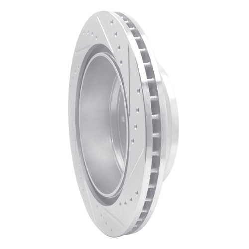 DFC Brake Rotor - Drilled and Slotted - Silver 631-67101L