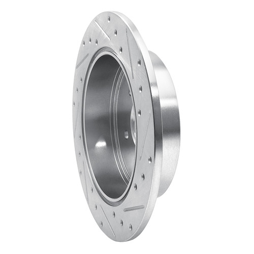 DFC Brake Rotor - Drilled and Slotted - Silver 631-72060L