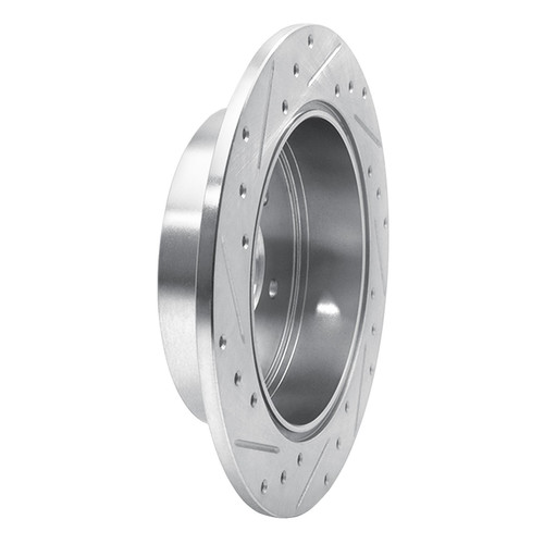 DFC Brake Rotor - Drilled and Slotted - Silver 631-72060R