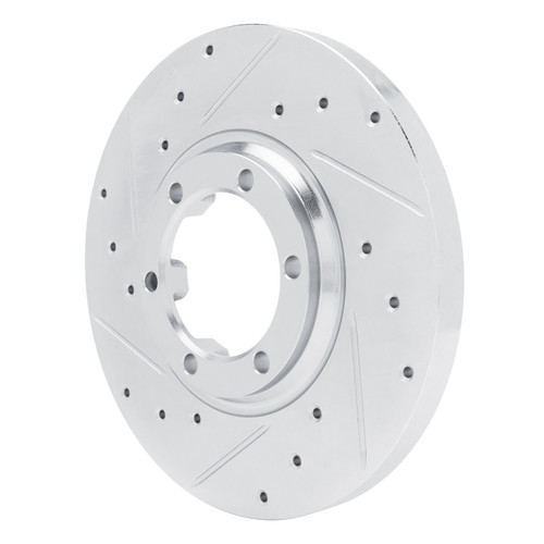 DFC Brake Rotor - Drilled and Slotted - Silver 631-72047L