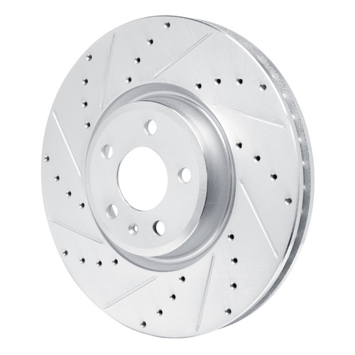 DFC Brake Rotor - Drilled and Slotted - Silver 631-73083L