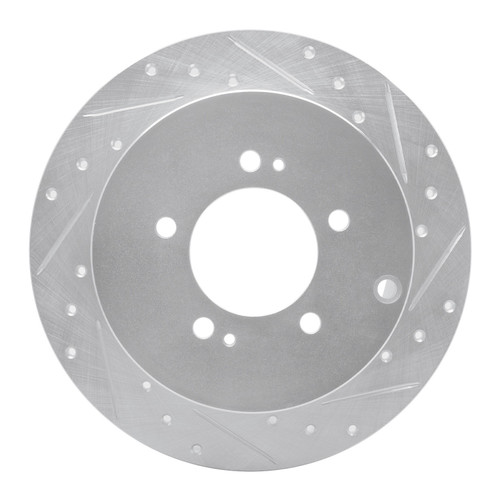 DFC Brake Rotor - Drilled and Slotted - Silver 631-72062R