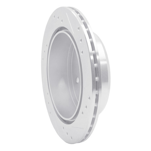 DFC Brake Rotor - Drilled and Slotted - Silver 631-76014L