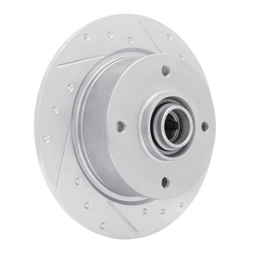 DFC Brake Rotor - Drilled and Slotted - Silver 631-74003R