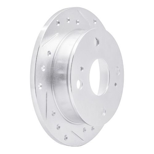 DFC Brake Rotor - Drilled and Slotted - Silver 631-76023R