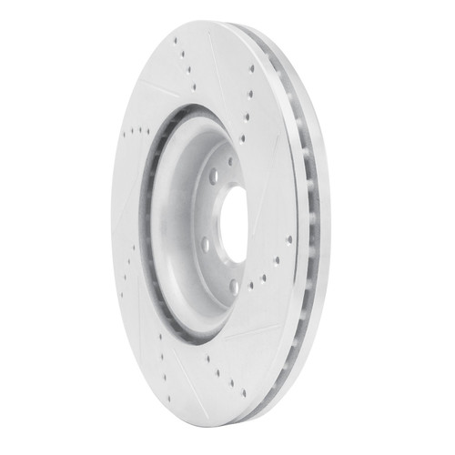 DFC Brake Rotor - Drilled and Slotted - Silver 631-73067L