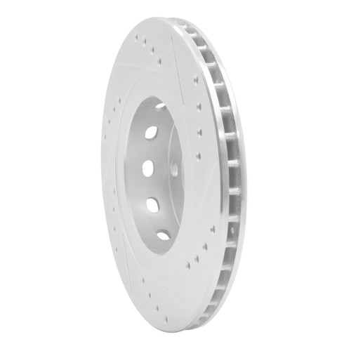 DFC Brake Rotor - Drilled and Slotted - Silver 631-74023L