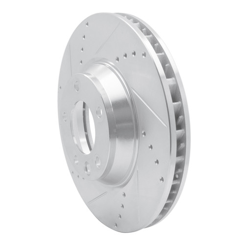 DFC Brake Rotor - Drilled and Slotted - Silver 631-74052D