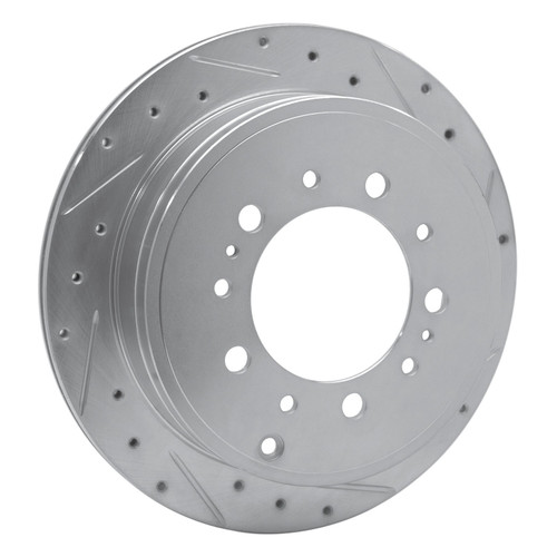 DFC Brake Rotor - Drilled and Slotted - Silver 631-76137R