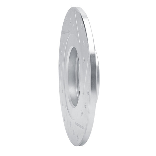 DFC Brake Rotor - Drilled and Slotted - Silver 631-76004L