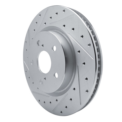 DFC Brake Rotor - Drilled & Slotted - Silver 631-76154L