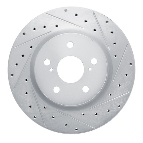 DFC Brake Rotor - Drilled & Slotted - Silver 631-76154R