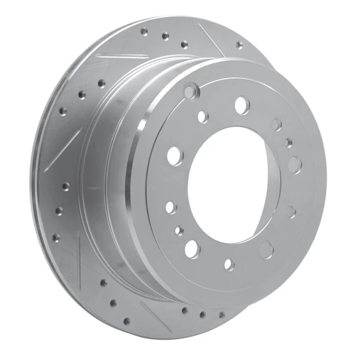 DFC Brake Rotor - Drilled and Slotted - Silver 631-76113R