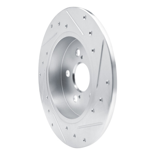 DFC Brake Rotor - Drilled and Slotted - Silver 631-76156L