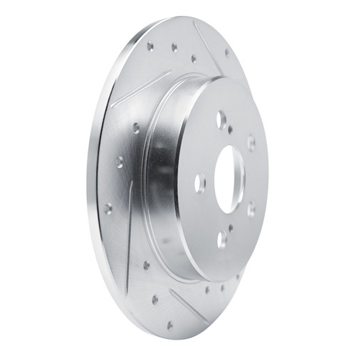 DFC Brake Rotor - Drilled and Slotted - Silver 631-76156R