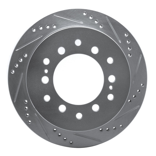 DFC Brake Rotor - Drilled and Slotted - Silver 631-76127R